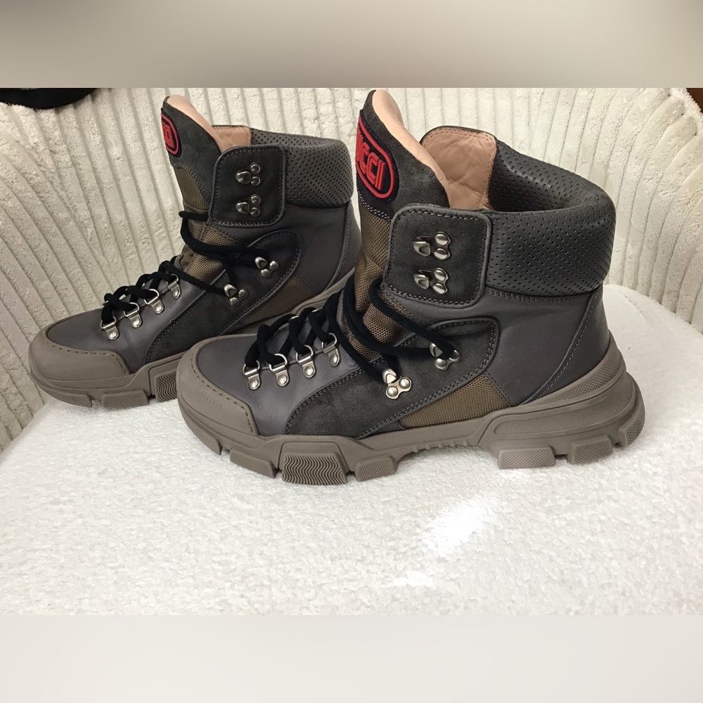 Gucci Men's Boots in Gray and Tan - Picture 12 of 13